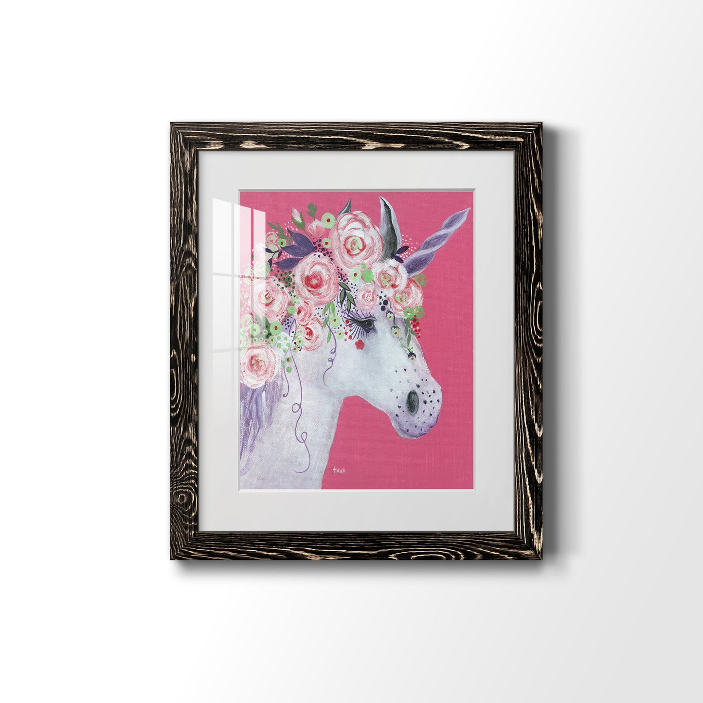 Unicorn II - Premium Framed Print - Distressed Barnwood Frame - Ready to Hang