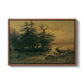 Wallowing Deer on the Shore of a Mountain Lake, c. 1850 - Floater Framed Canvas Print