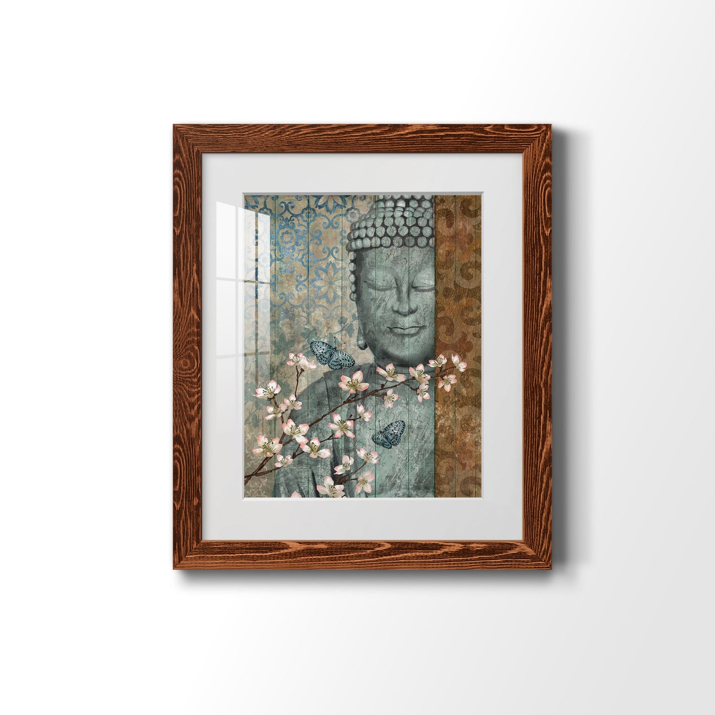 Buddha - Premium Framed Print - Distressed Barnwood Frame - Ready to Hang