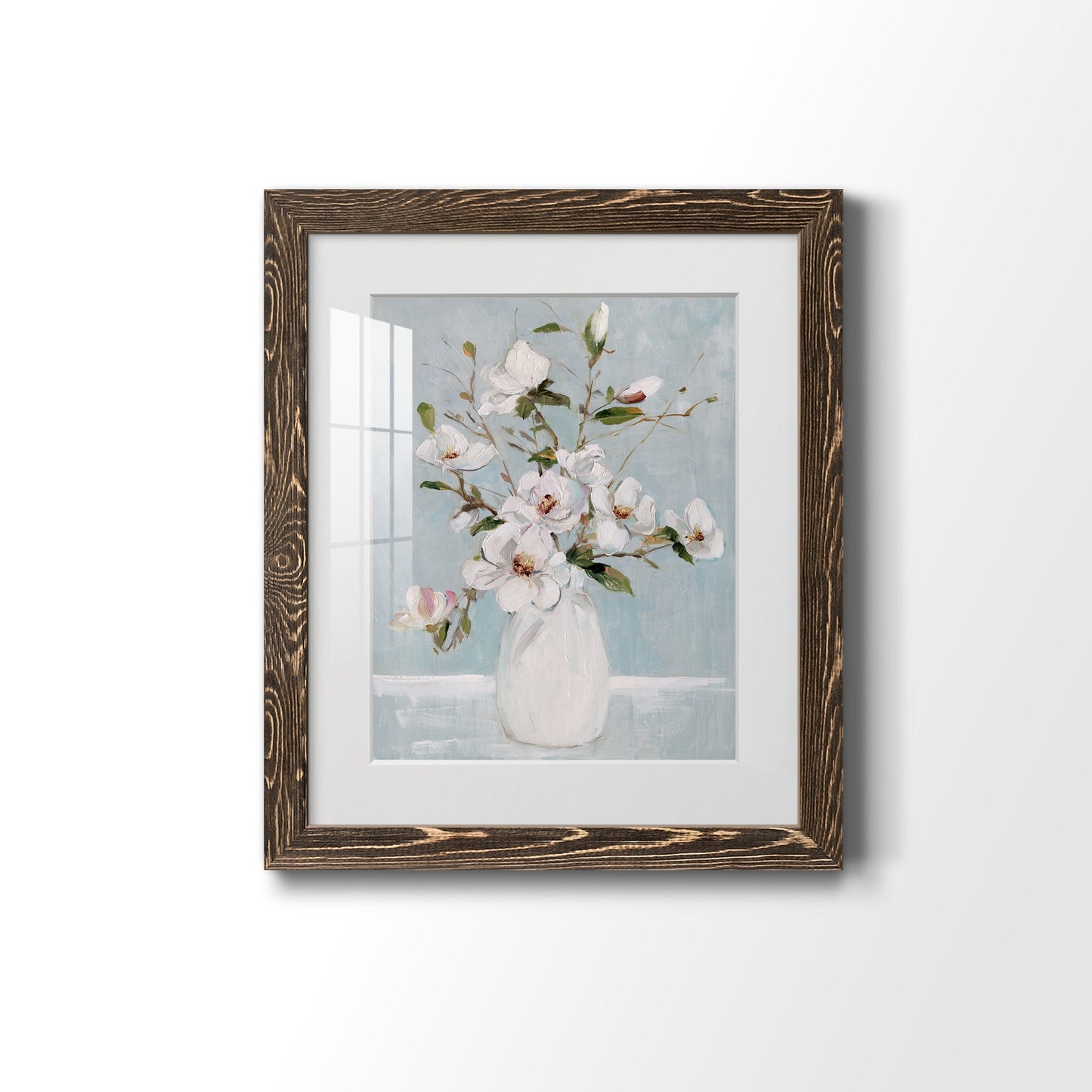 Magnolia Charm - Premium Framed Print - Distressed Barnwood Frame - Ready to Hang