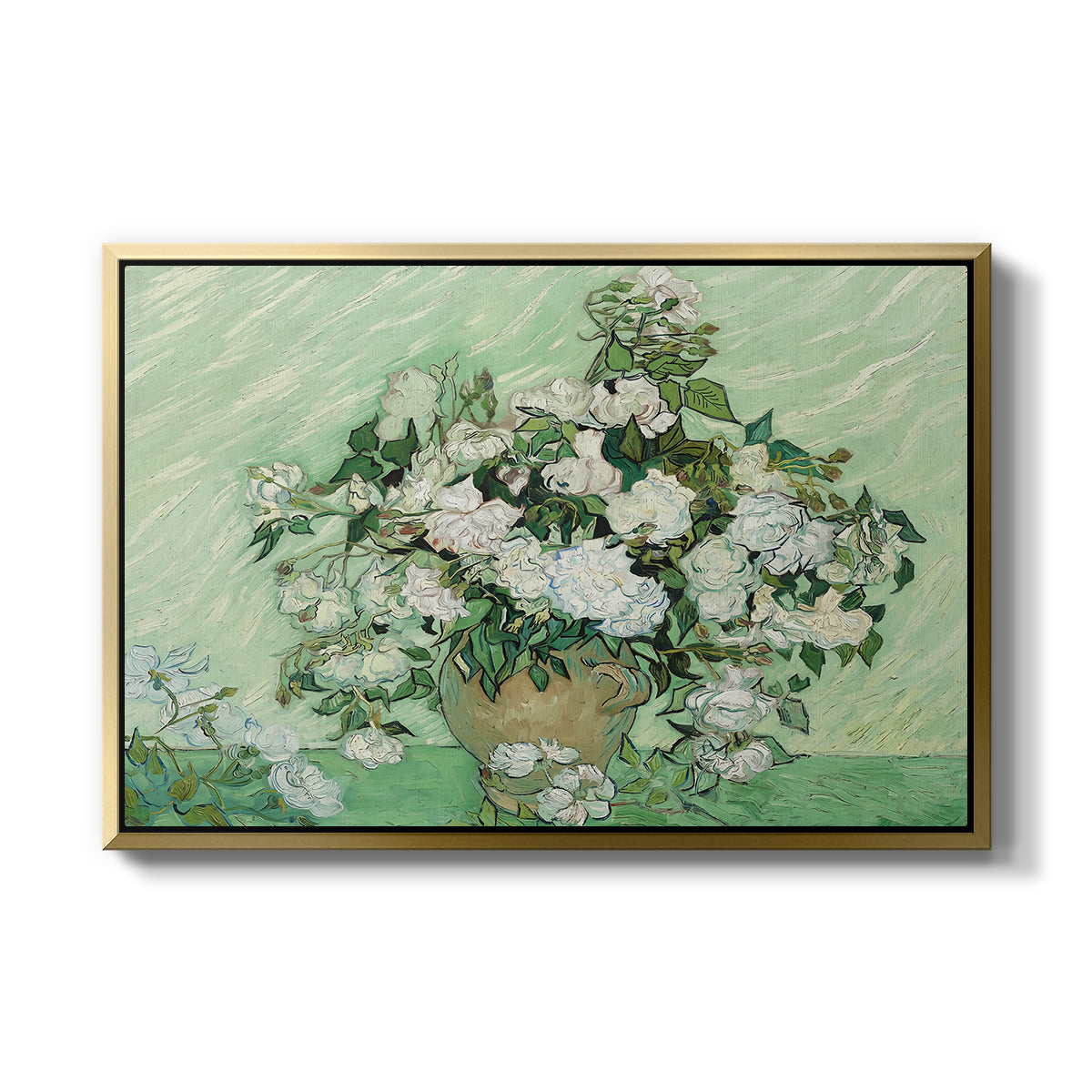 Roses, 1890 - Floater Framed Canvas Print