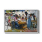 Net Menders in Valencia, 1909 - Floater Framed Canvas Print