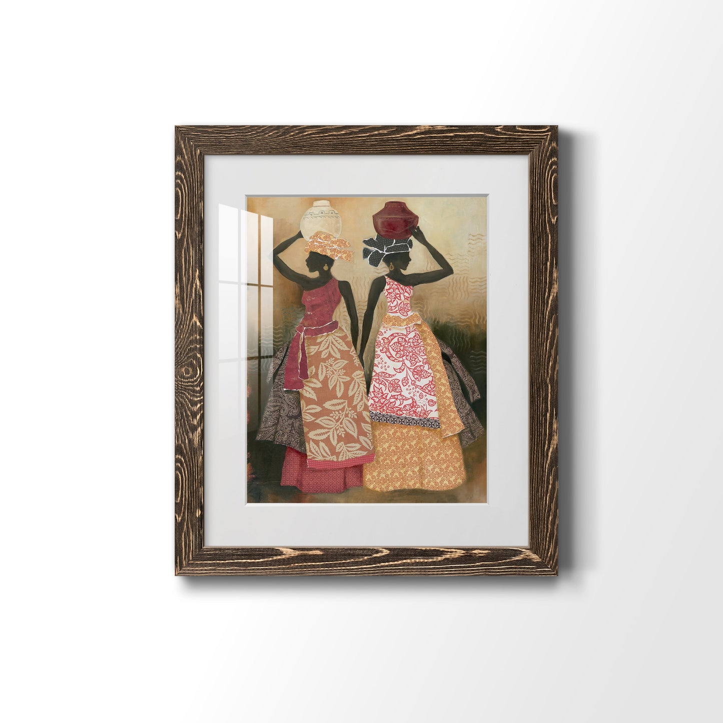 Village Women II - Premium Framed Print - Distressed Barnwood Frame - Ready to Hang