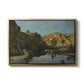 River Landscape with Cliffs, c. 1850-1860 - Floater Framed Canvas Print
