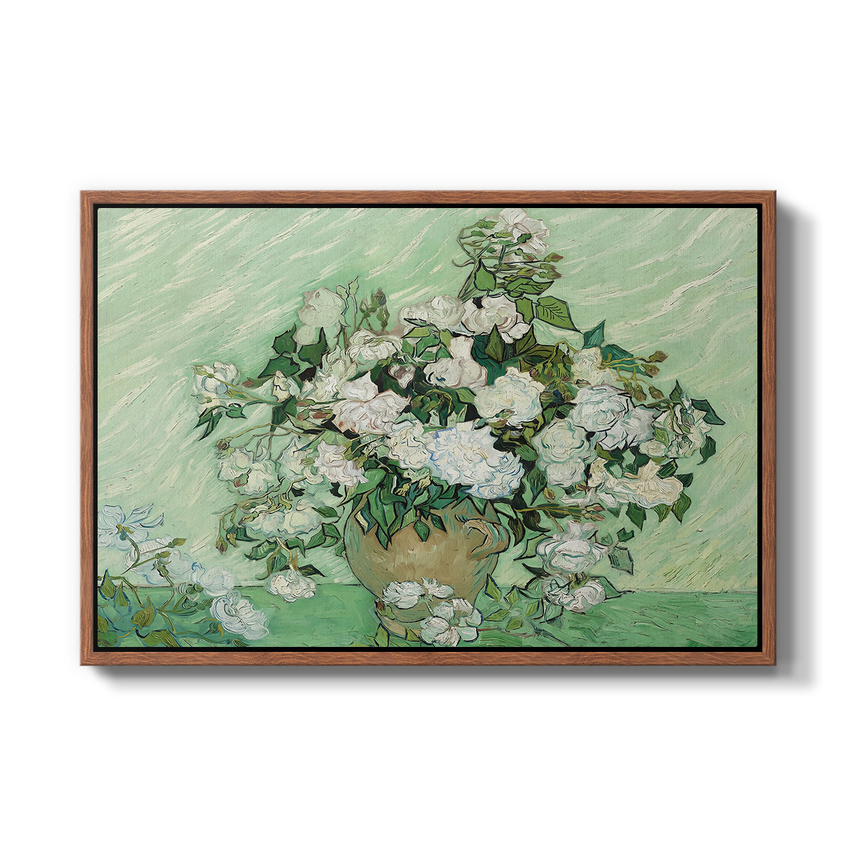 Roses, 1890 - Floater Framed Canvas Print