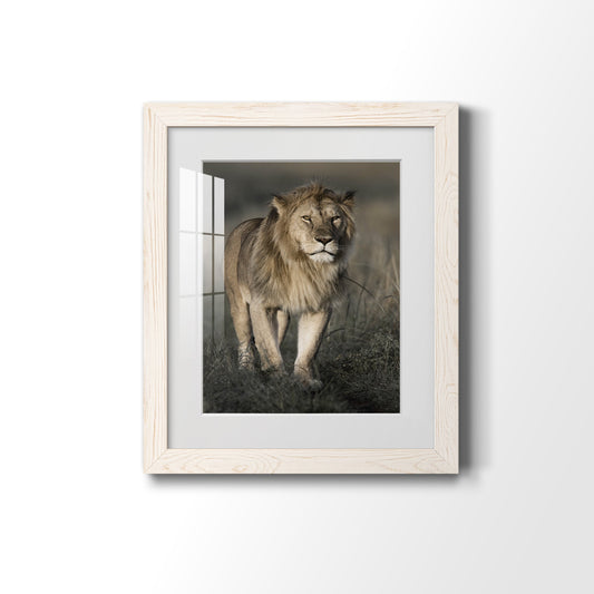 Morning Walk in Masai Mara - Premium Framed Print - Distressed Barnwood Frame - Ready to Hang