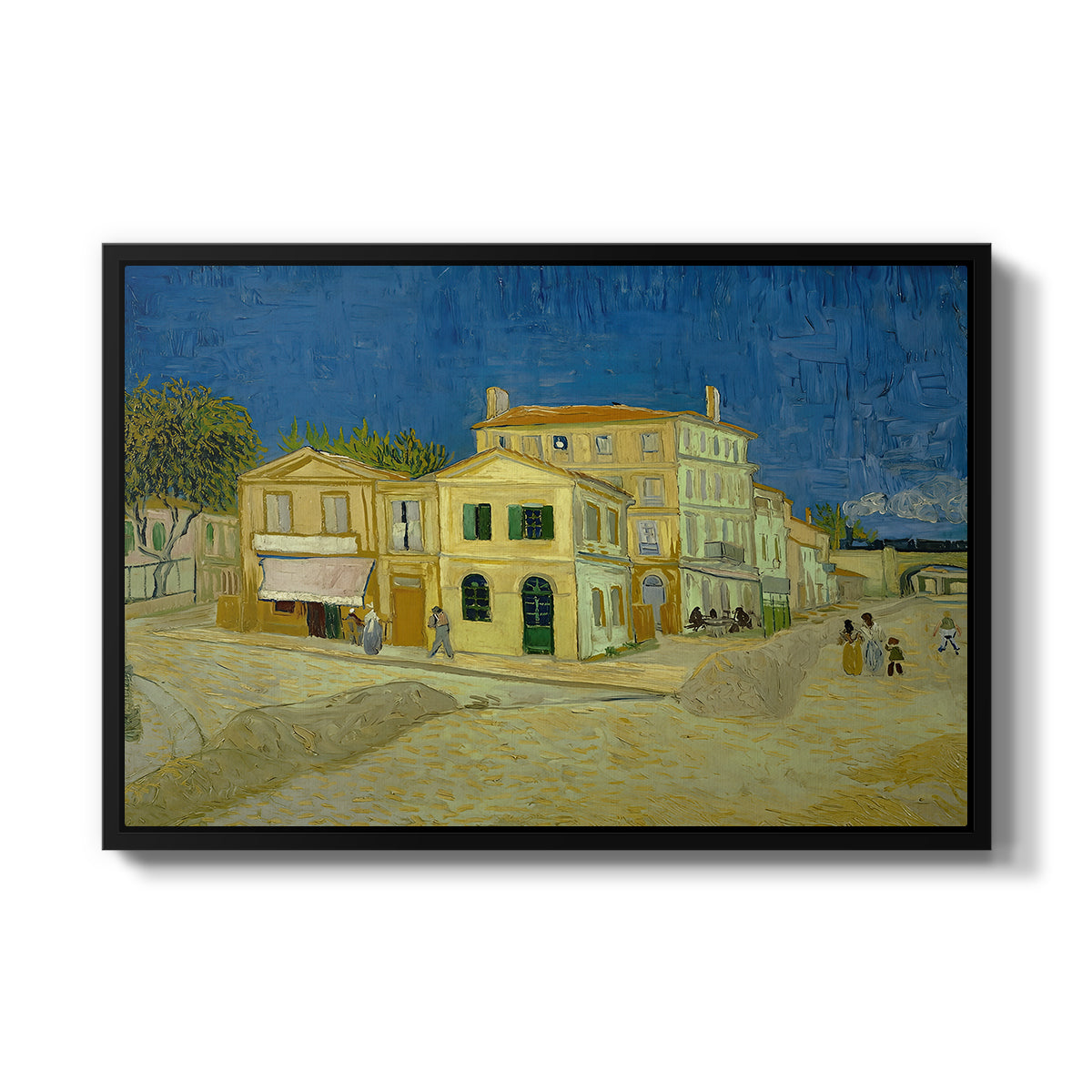 The Yellow House (The Street), 1888 - Floater Framed Canvas Print