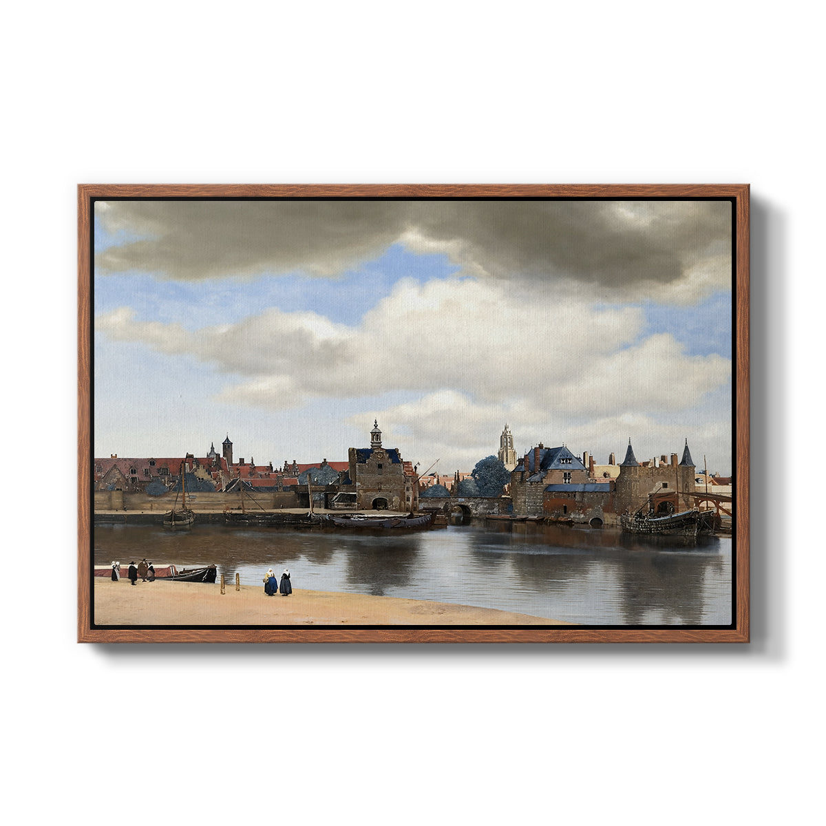 View of Delft, c. 1660-1661 - Floater Framed Canvas Print