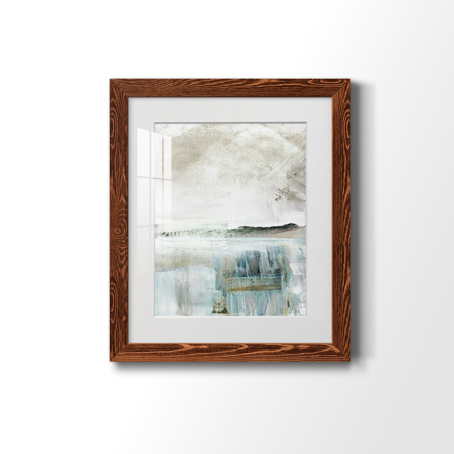 Summer Teal II - Barnwood Framed Art Print