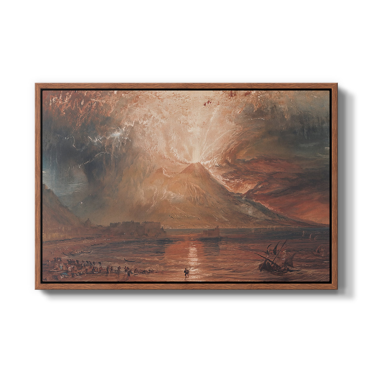 Vesuvius in Eruption, c. 1817 - Floater Framed Canvas Print