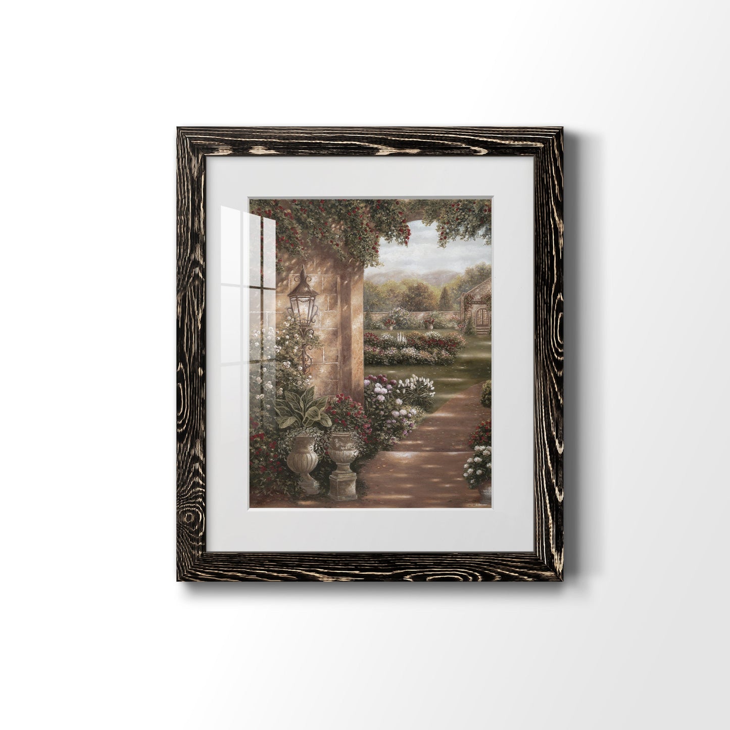 Evening in the Conservatory - Premium Framed Print - Distressed Barnwood Frame - Ready to Hang