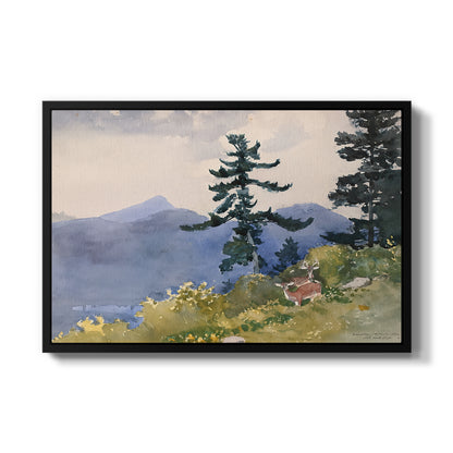 North Woods Club, Adirondacks, 1892 - Floater Framed Canvas Print