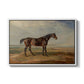 Dr. Syntax, a Bay Racehorse, Standing in a Coastal Landscape, an Estuary Beyond, c. 1820 - Floater Framed Canvas Print