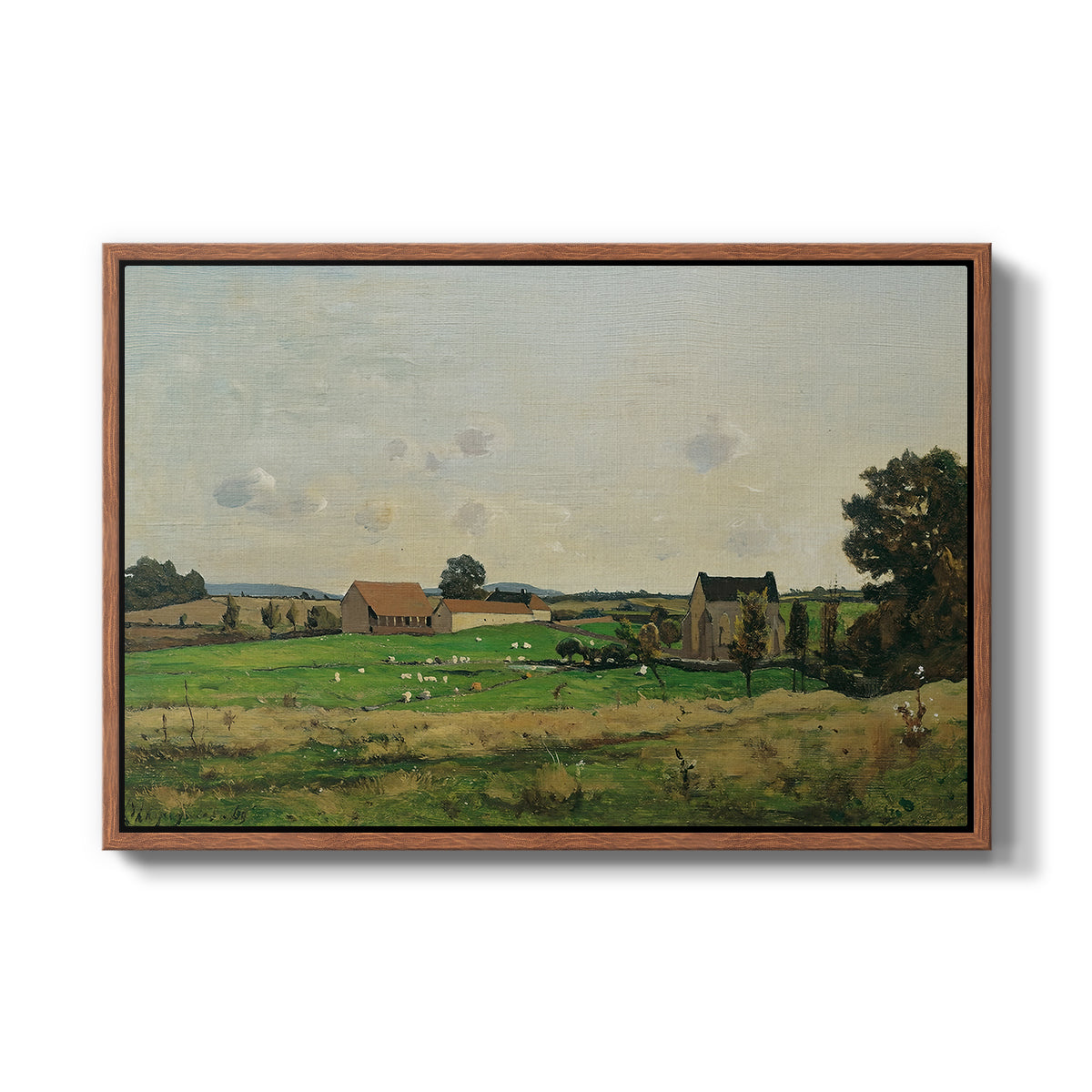 The Saulce Estate, 1869 - Floater Framed Canvas Print