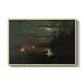 Spear Fishing on Lake Krøderen, 1851 - Floater Framed Canvas Print