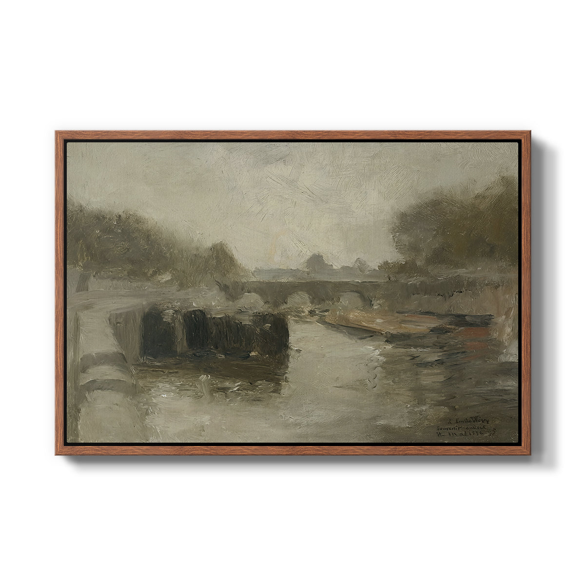 The Bridge (Le pont), 1895 - Floater Framed Canvas Print