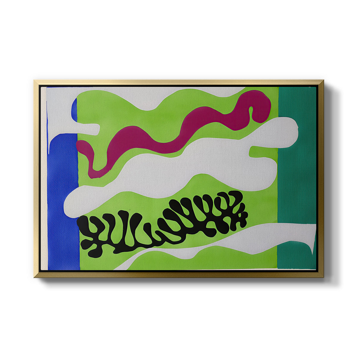 The Lagoon (Le lagon), from Jazz, 1947 - Floater Framed Canvas Print