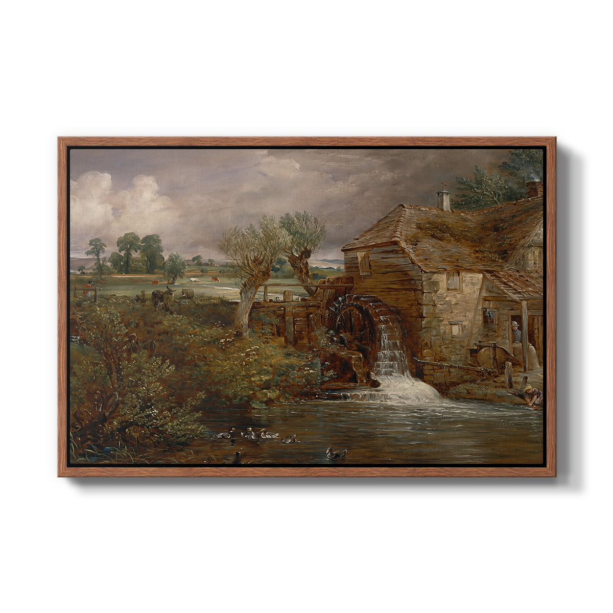Parham Mill, Gillingham, 1826 - Floater Framed Canvas Print