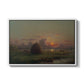 Haystack at Sunset, 1880 - Floater Framed Canvas Print