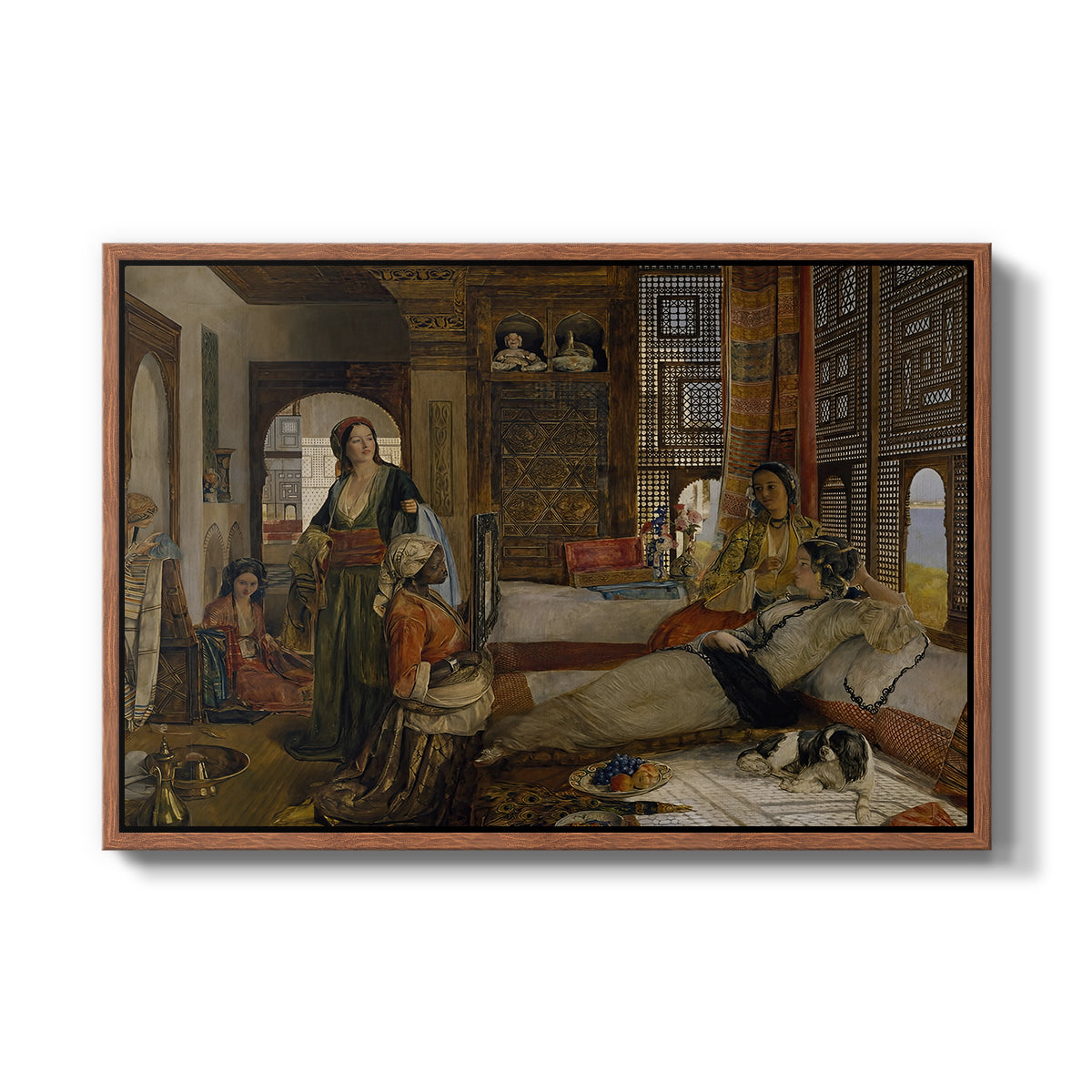 The Harem, 1876 - Floater Framed Canvas Print