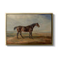 Dr. Syntax, a Bay Racehorse, Standing in a Coastal Landscape, an Estuary Beyond, c. 1820 - Floater Framed Canvas Print