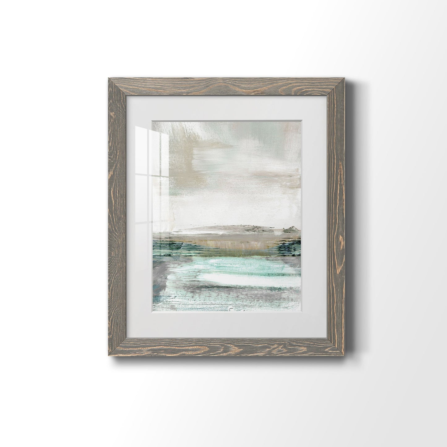 Summer Teal I - Premium Framed Print - Distressed Barnwood Frame - Ready to Hang