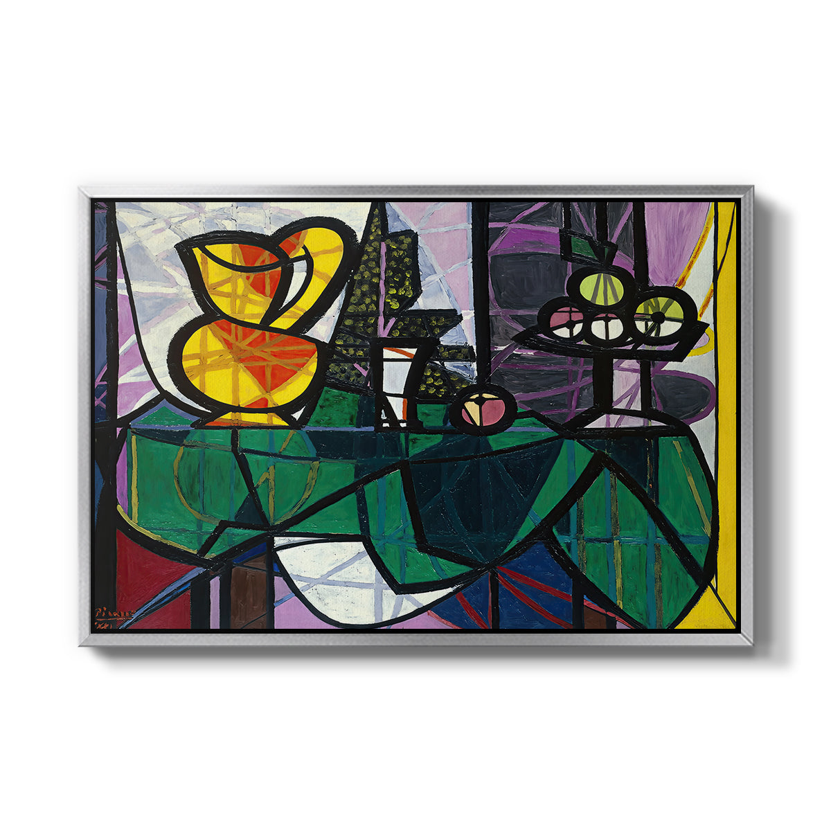 Pitcher and Bowl of Fruit, 1931 - Floater Framed Canvas Print
