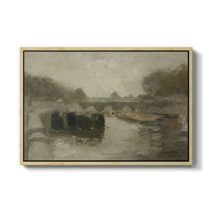 The Bridge (Le pont), 1895 - Floater Framed Canvas Print