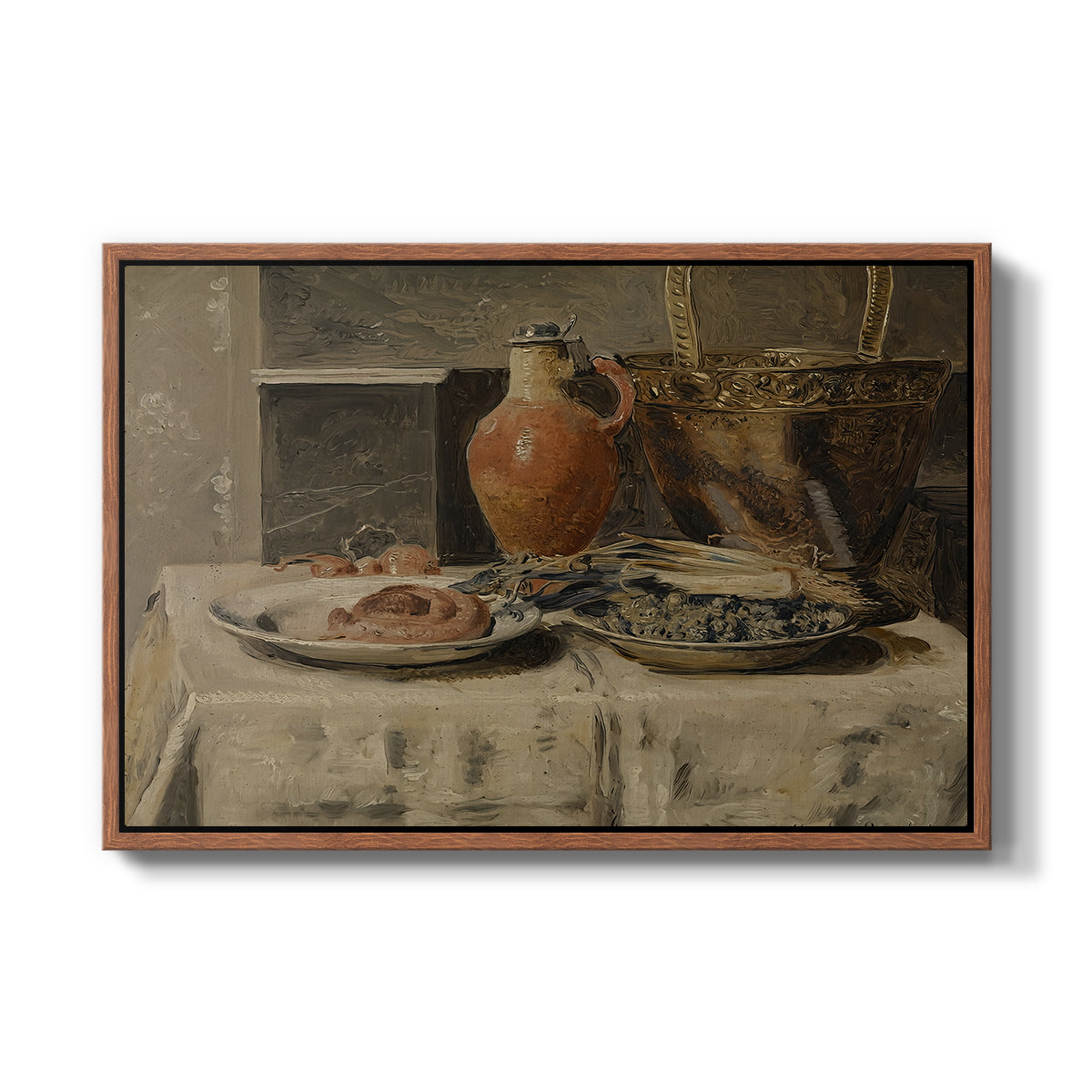 Still Life with Jar, c. 1881-1885 - Floater Framed Canvas Print