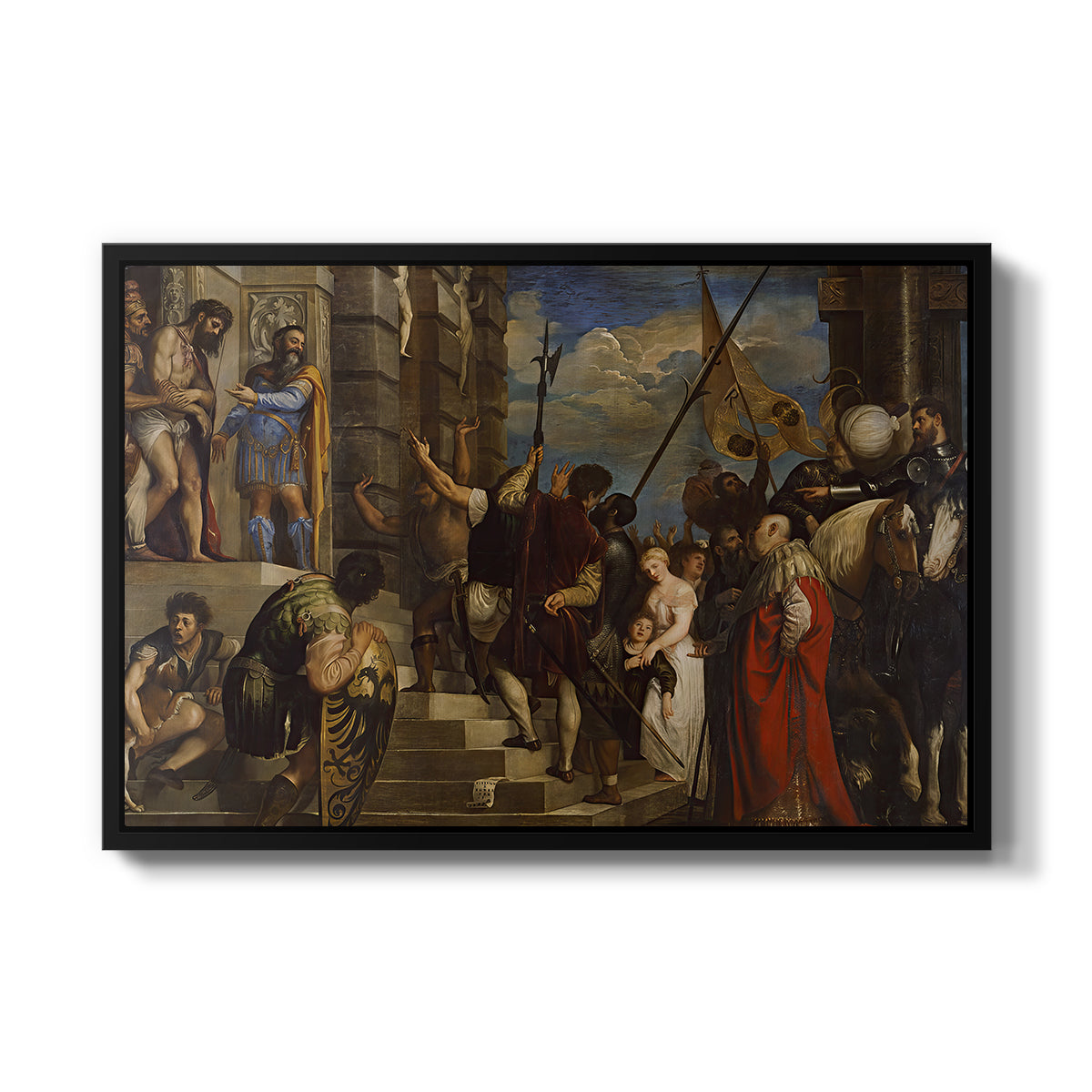 Ecce Homo, c. 1543 - Floater Framed Canvas Print