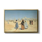 View from the Desert of Cairo with Citadel and Mamluk Tombs in the Background, c. 1889-1890 - Floater Framed Canvas Print