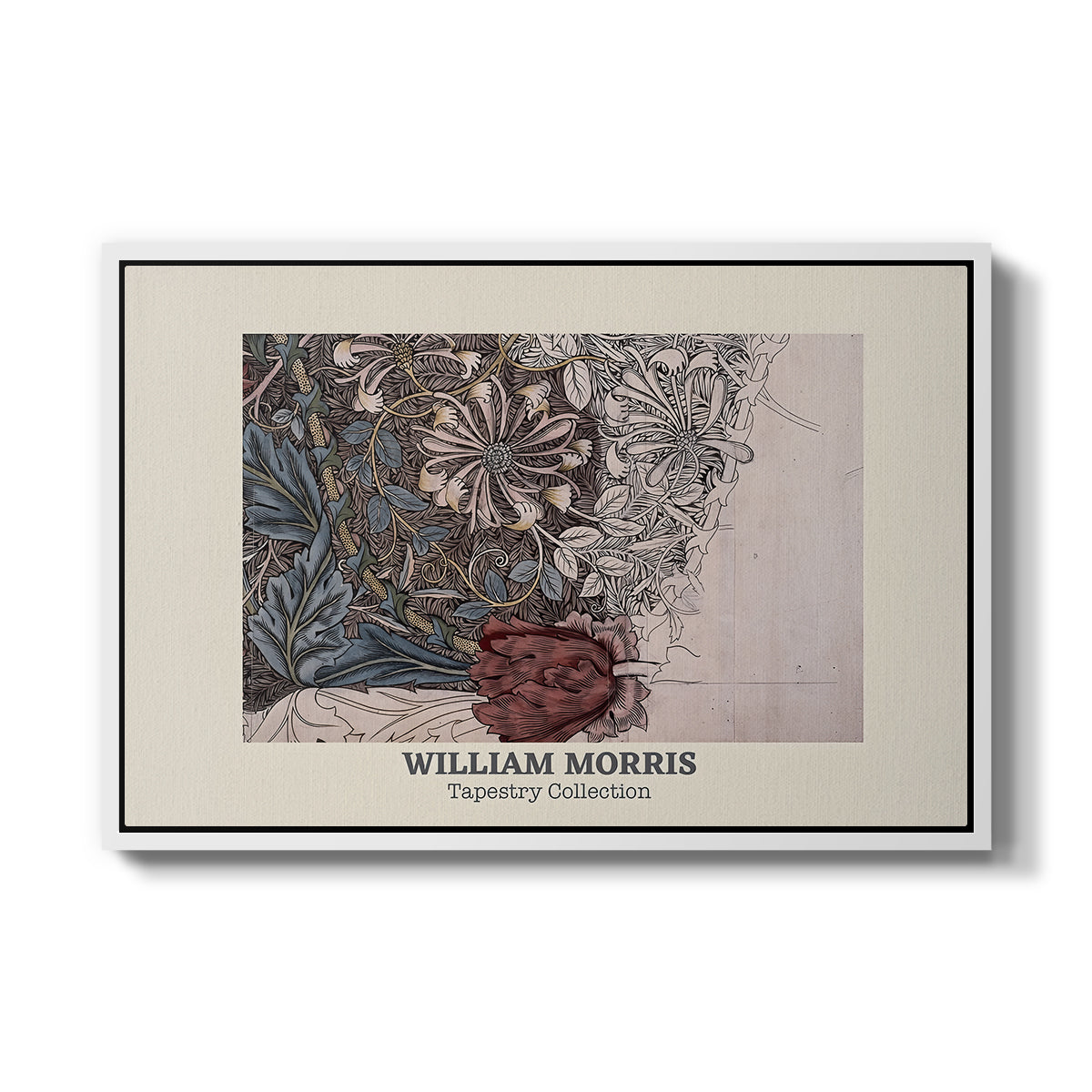 Honeysuckle (Tapestry Collection), 1874 - Floater Framed Canvas Print
