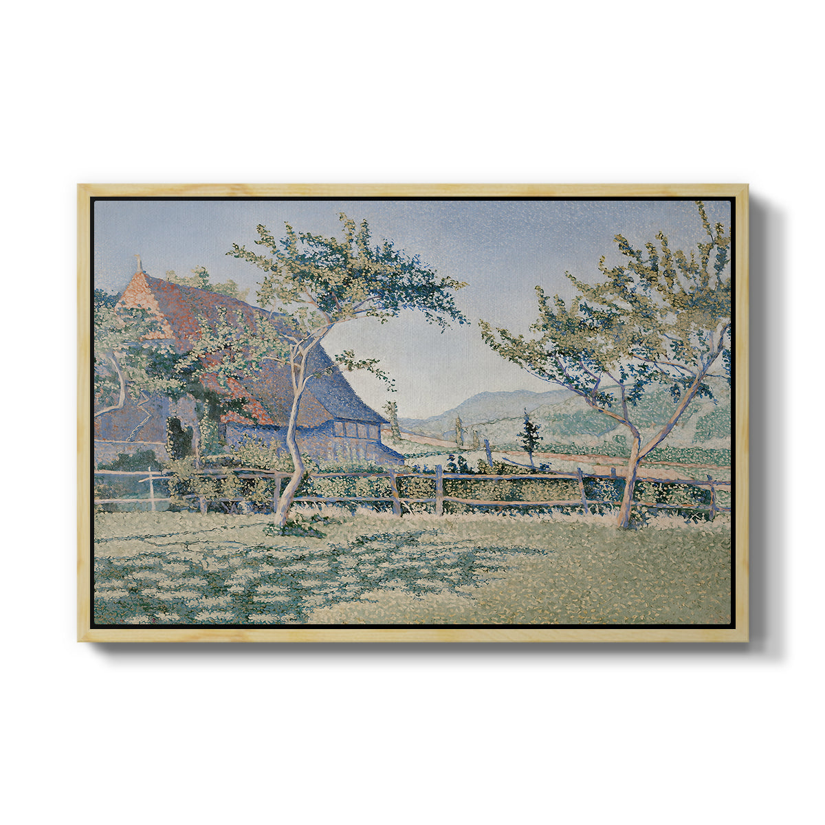 Comblat-le-Château, the Meadow, Opus 161, 1887 - Floater Framed Canvas Print