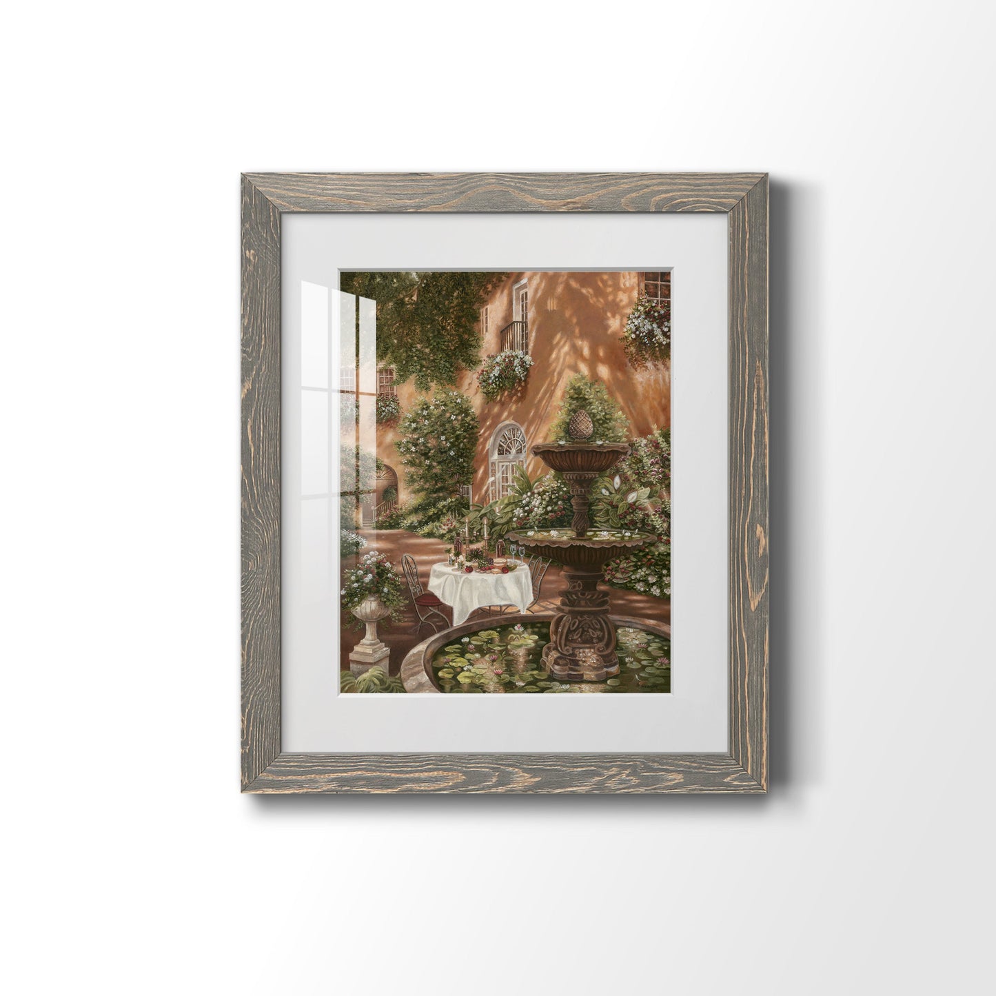 Evening Cocktails II - Premium Framed Print - Distressed Barnwood Frame - Ready to Hang