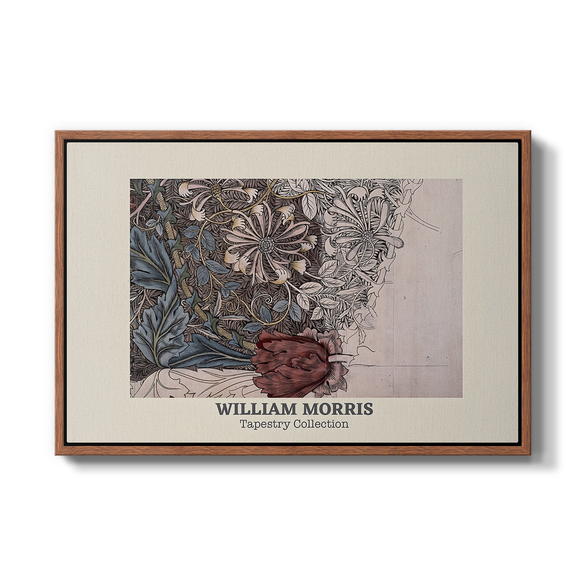 Honeysuckle (Tapestry Collection), 1874 - Floater Framed Canvas Print