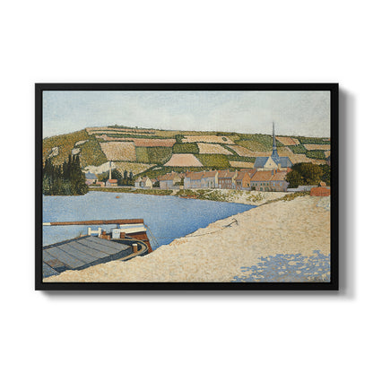 The Riverbank, Les Andelys, 1886 - Floater Framed Canvas Print