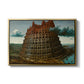 The Tower of Babel, c. 1568 - Floater Framed Canvas Print