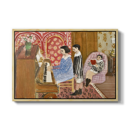 The Piano Lesson, 1923 - Floater Framed Canvas Print