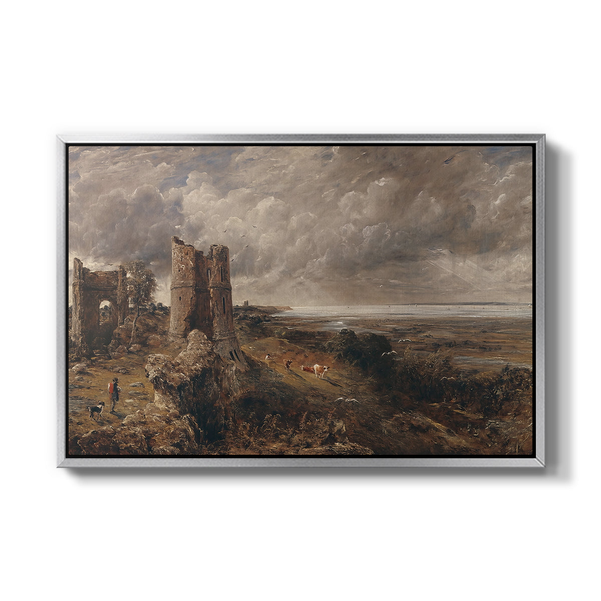 Hadleigh Castle, Mouth of Thames, c. 1829 - Floater Framed Canvas Print