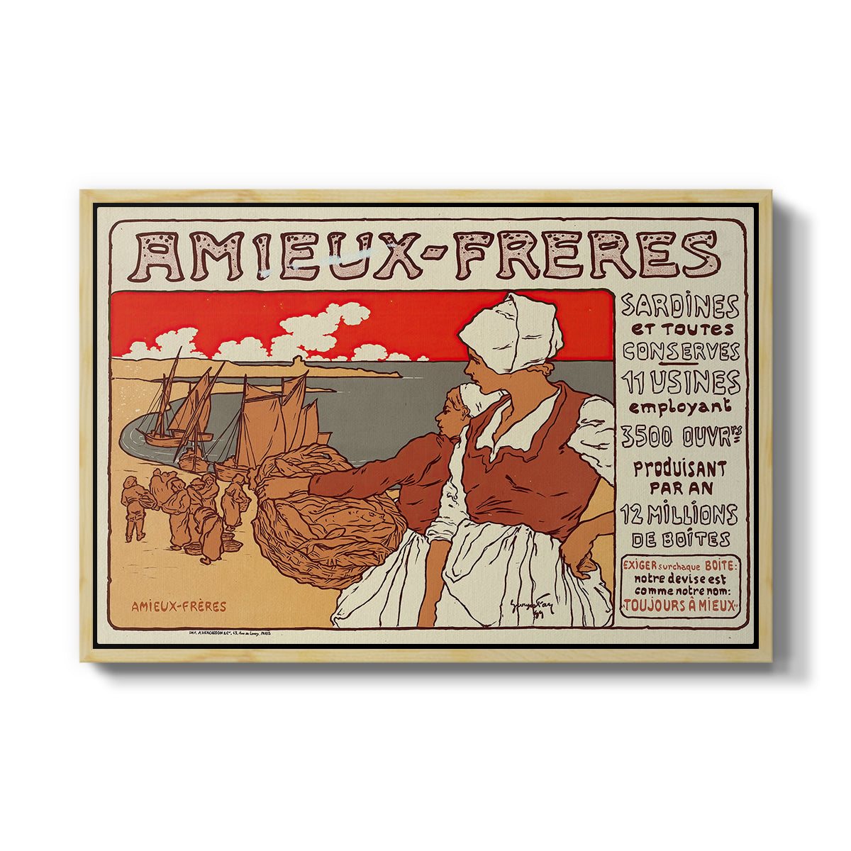Amieux-Frères (Advertising Poster), 1899 - Floater Framed Canvas Print