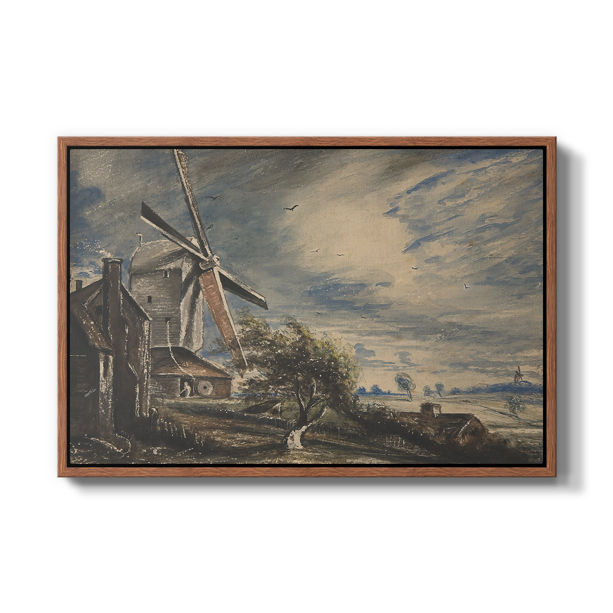 A Mill Near Colchester, c. 1833 - Floater Framed Canvas Print