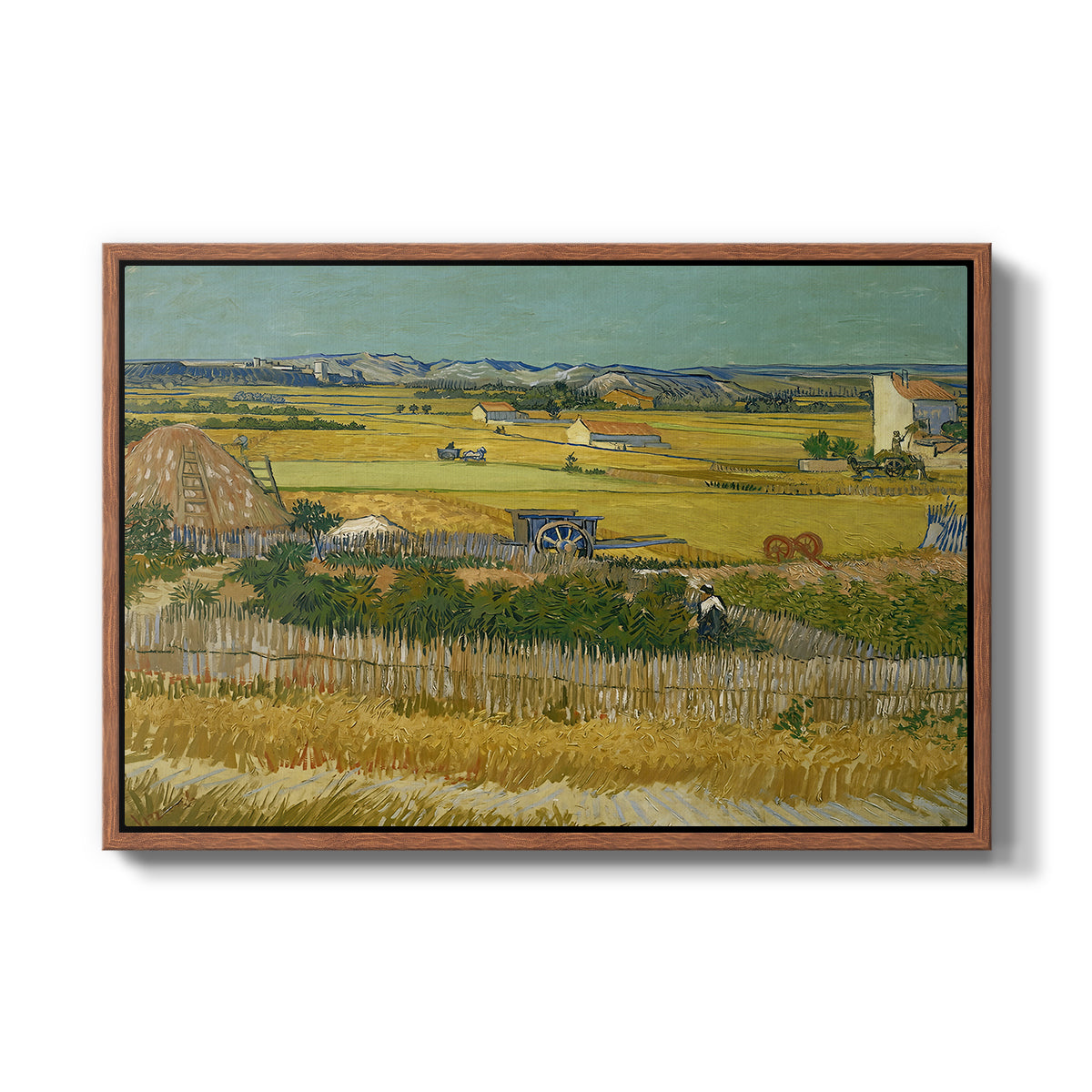 The Harvest, 1888 - Floater Framed Canvas Print