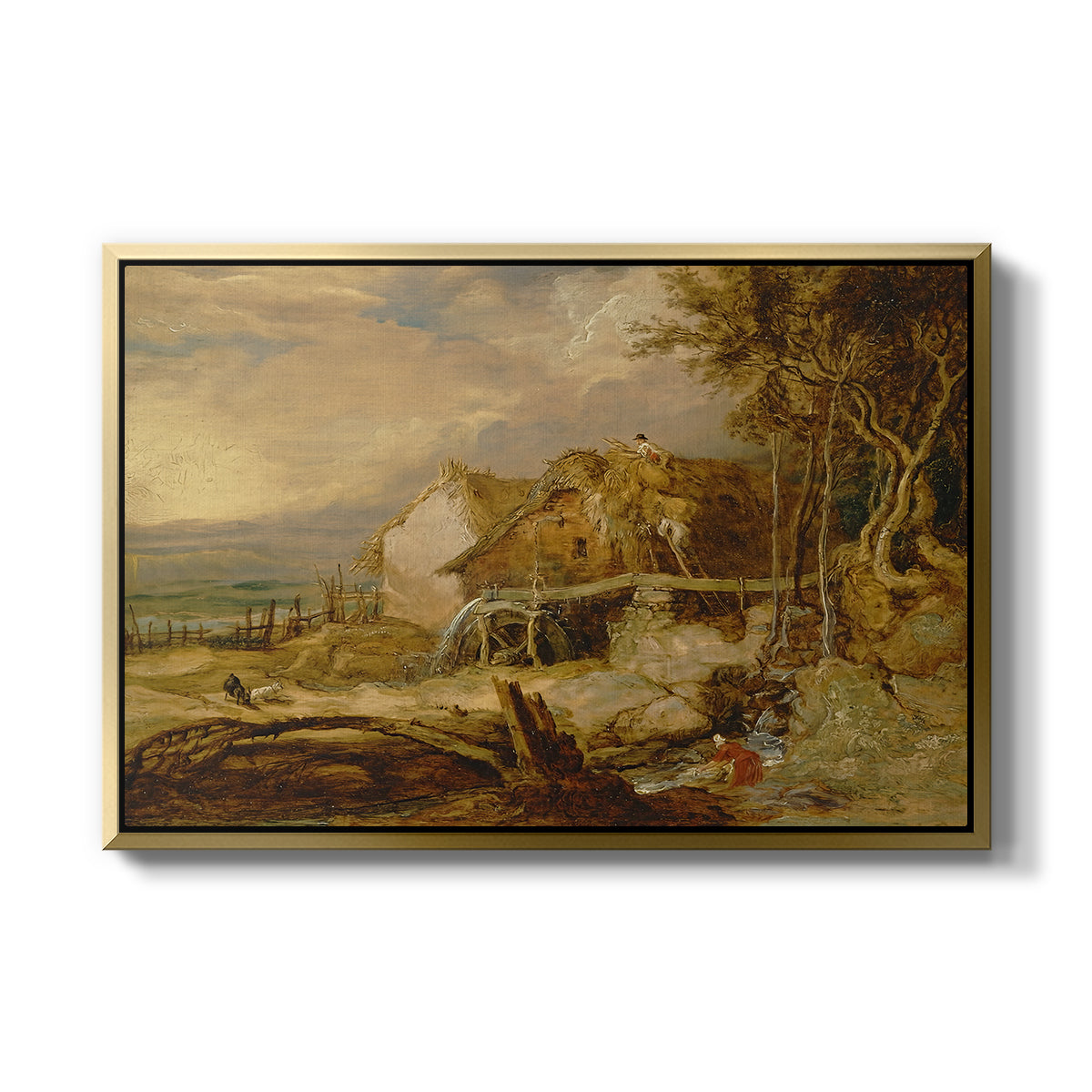 An Overshot Mill, c. 1802-1807 - Floater Framed Canvas Print