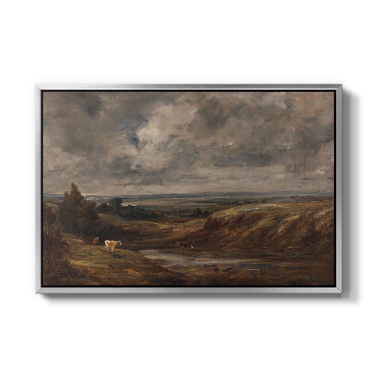 Hampstead Heath, 1825 - Floater Framed Canvas Print