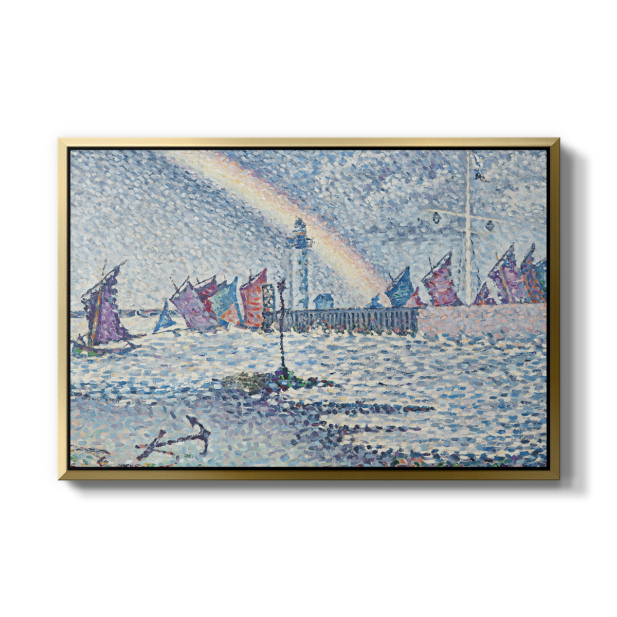 Entrance to the Port of Honfleur, 1899 - Floater Framed Canvas Print