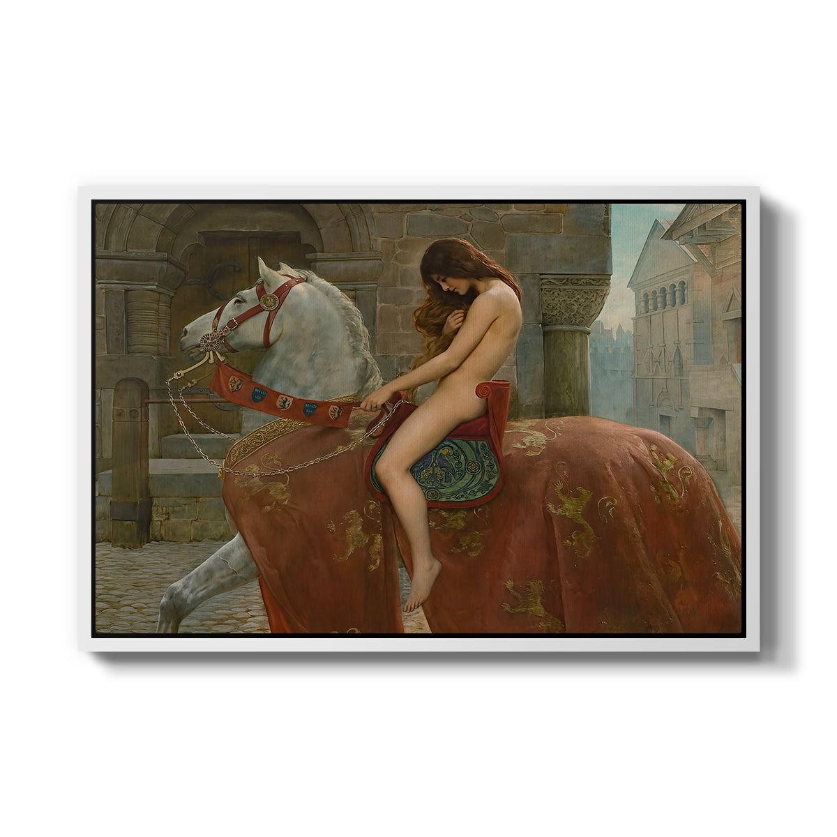 Lady Godiva, 1898 - Floater Framed Canvas Print