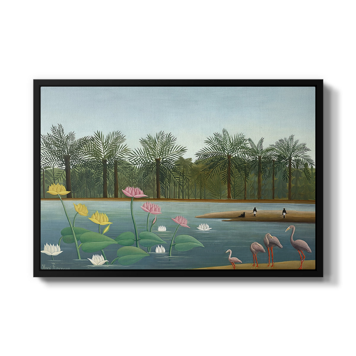 The Flamingoes (Les Flamants), 1907 - Floater Framed Canvas Print