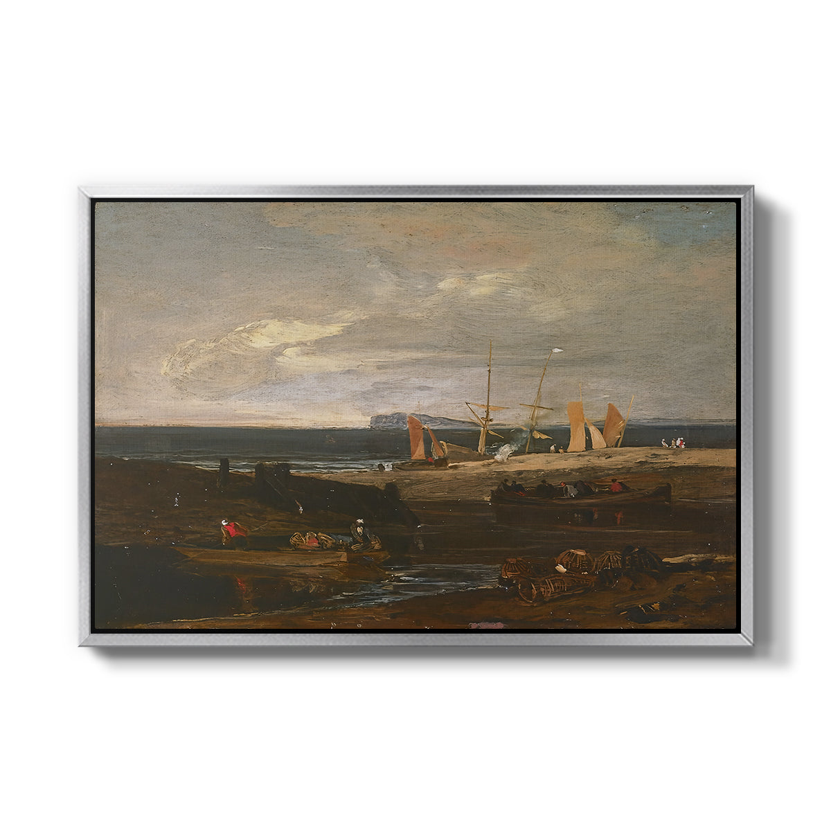 A Scene on the English Coast, c. 1798 - Floater Framed Canvas Print