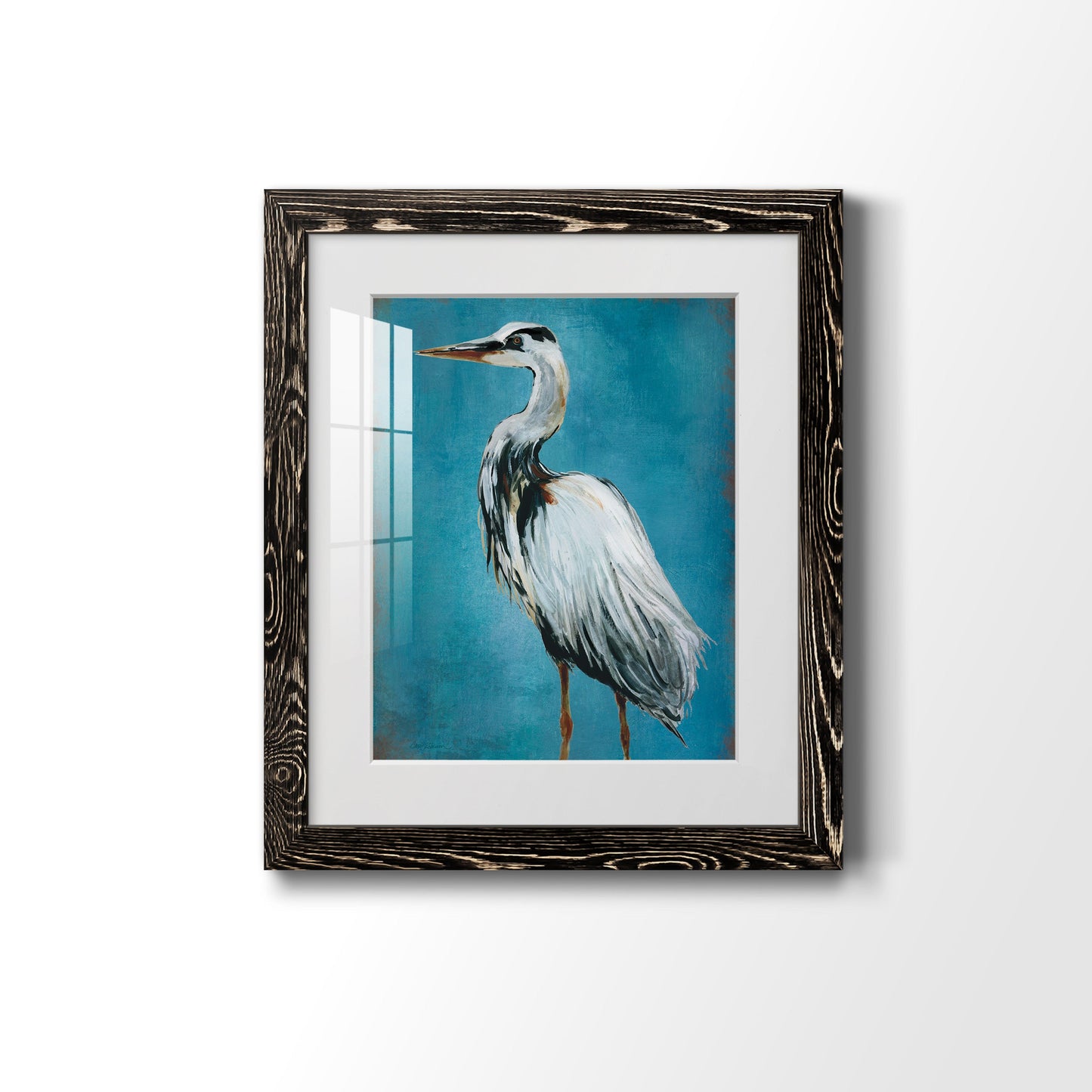 Great Blue Heron II - Barnwood Framed Art Print