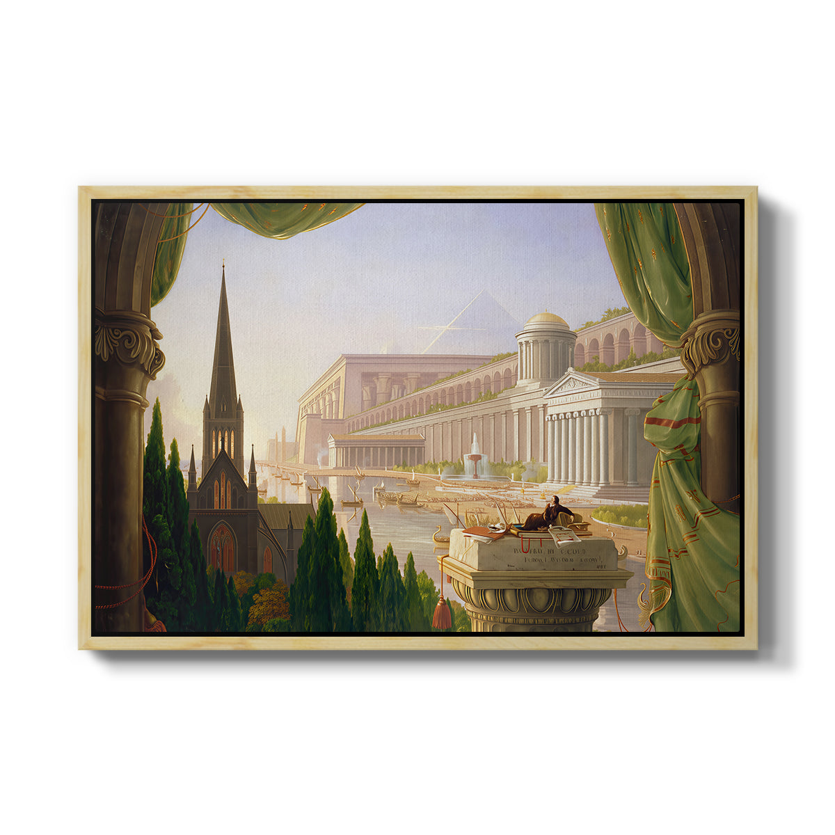 The Architect's Dream, 1840 - Floater Framed Canvas Print